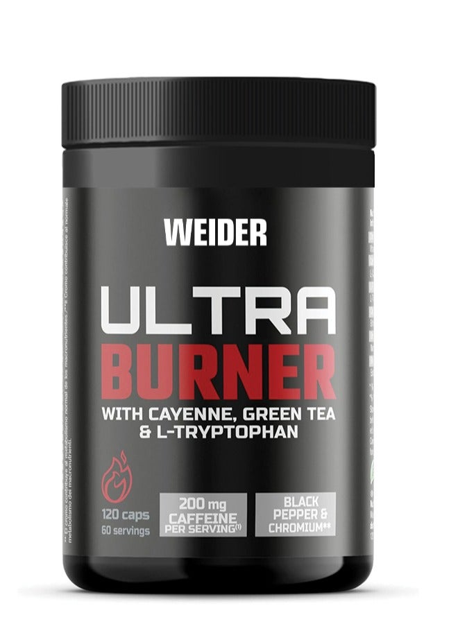 Ultra Burner Advanced Fat Burner Supplement Supports Metabolism, Energy, and Weight Management - 120 Capsules