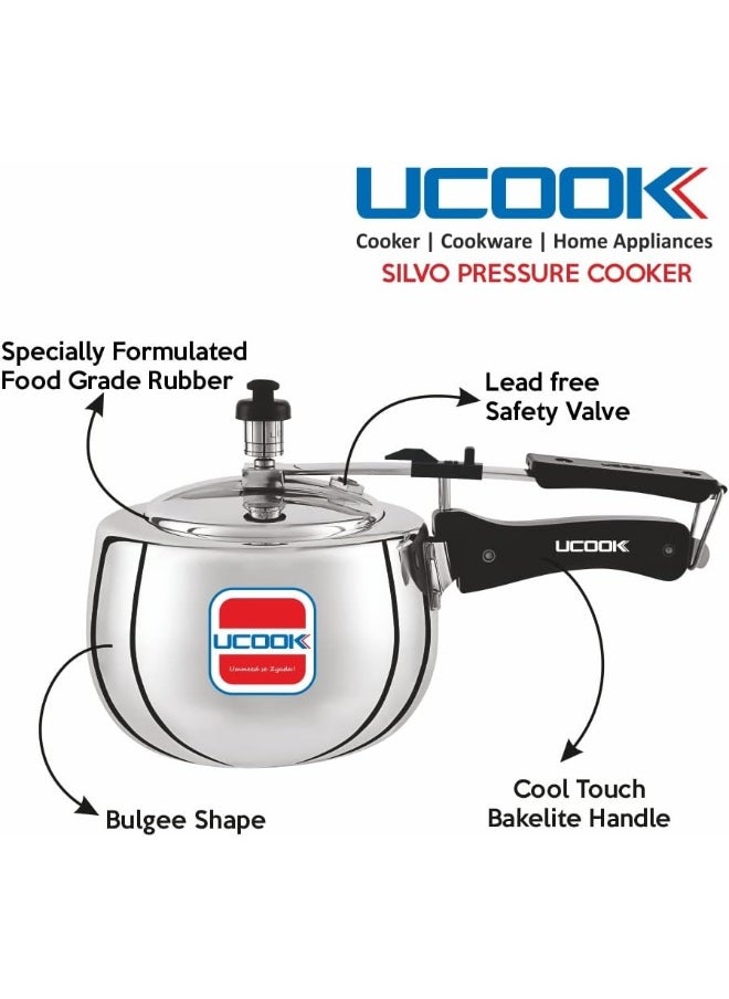 Ucook Silvo Steel Pressure Cooker