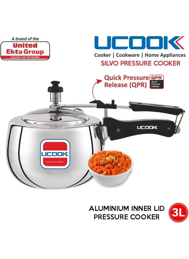 Ucook Silvo Steel Pressure Cooker