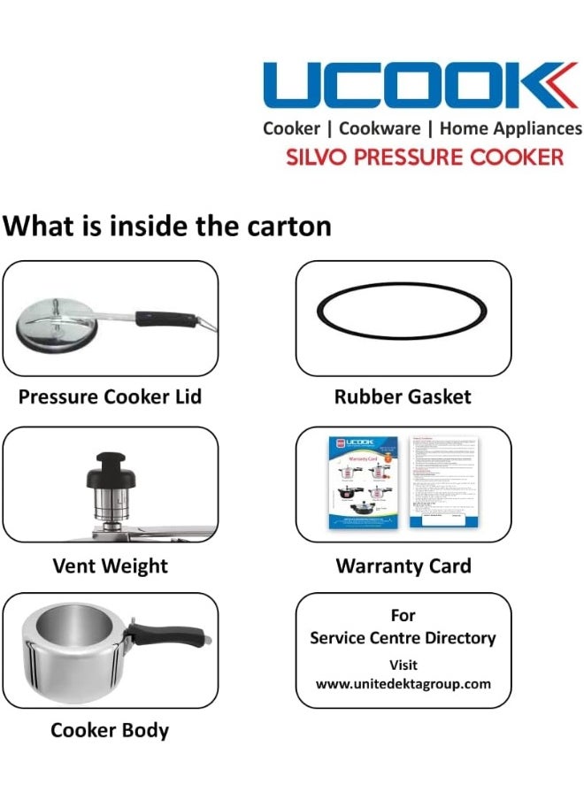 Ucook Silvo Steel Pressure Cooker