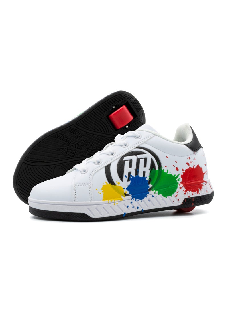 BREEZY ROLLERS shoes with wheels for children, Roller skates sneakers kids, From children's street shoes to roller skates in a few seconds, Patented click system, Trainers with wheels for girls & boys