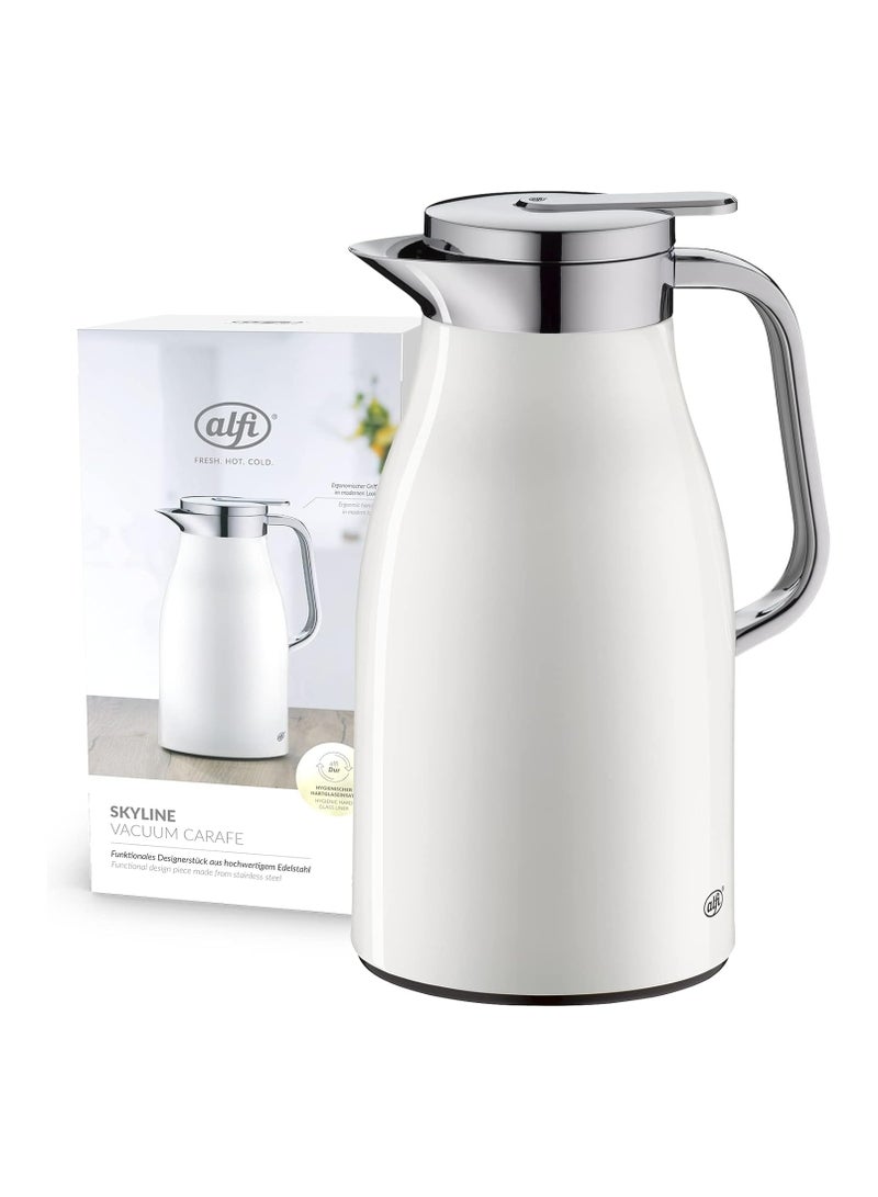 Skyline Tea Flask Coco White 1L Chrome