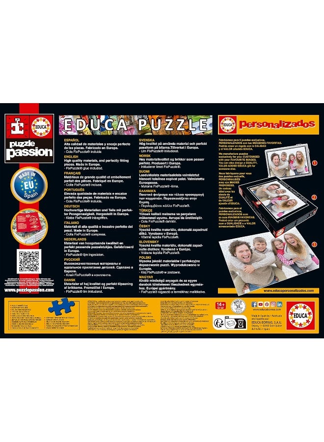 Educa - 1000 piece puzzle for adults | World map. Includes Fix Puzzle glue. From 14 years old