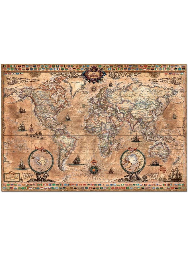 Educa - 1000 piece puzzle for adults | World map. Includes Fix Puzzle glue. From 14 years old