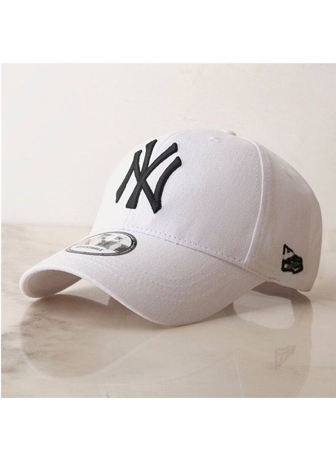 New Era 9Fort New York Yankees baseball cap duckbill cap sun hat pure cotton men's and women's outdoor sports white