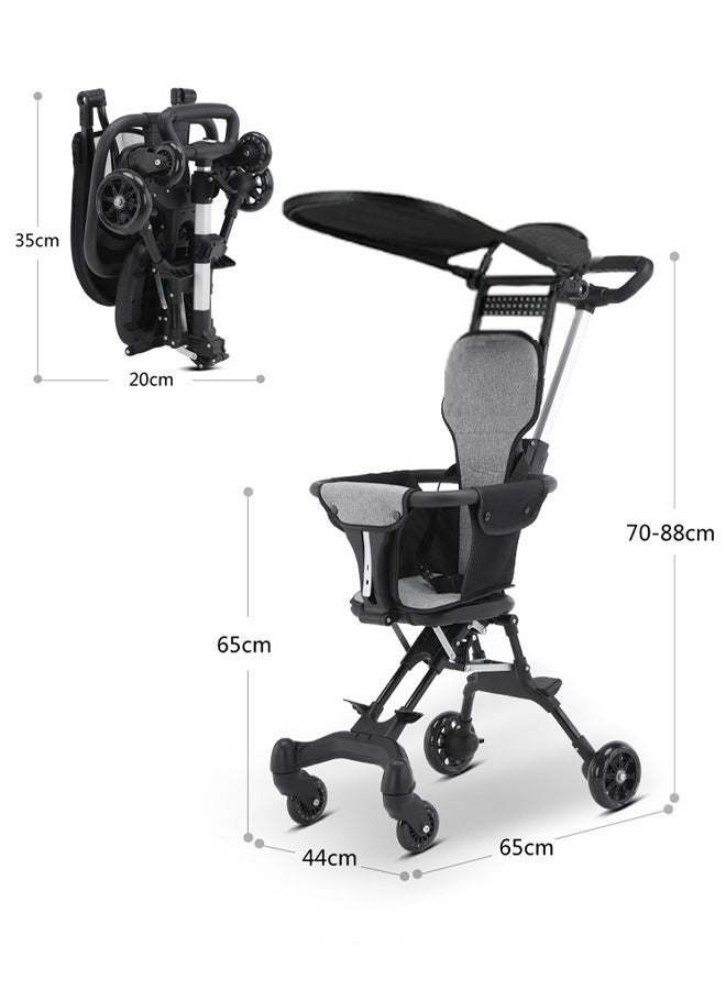 Travel Stroller With Reversible Toddler Seat