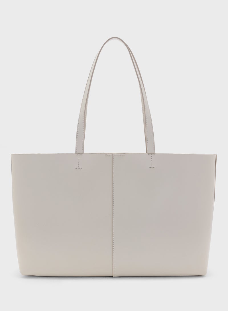 Leather-Effect Shopper Bag