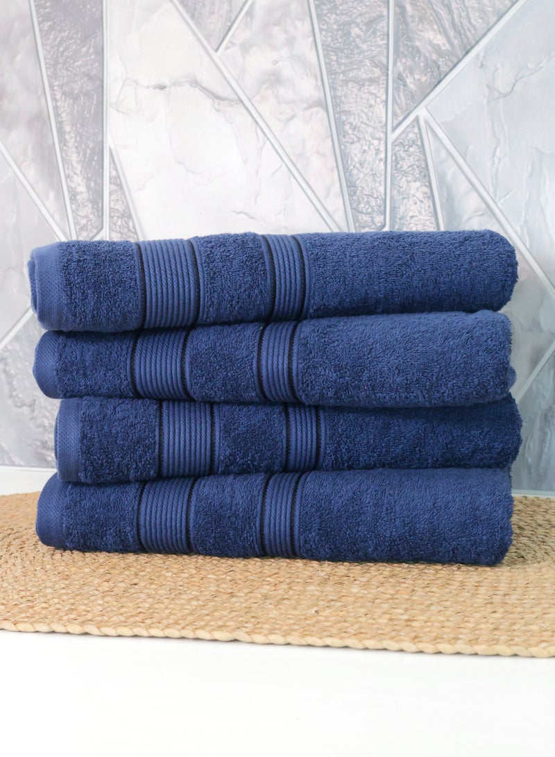 100% Cotton Ultra Soft Bath Towel Set, 70x140 cm, Quick Dry, Super Absorbent, Antibacterial Treatment, 550 GSM Terry