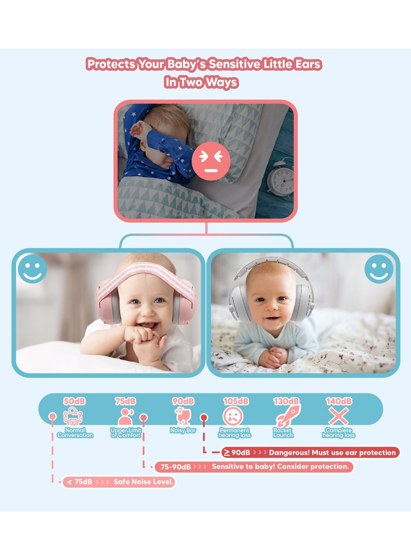 Baby Earmuffs Dual-purpose Head-mounted Noise-proof Sleeping Children's Outdoor Noise Reduction Earmuffs