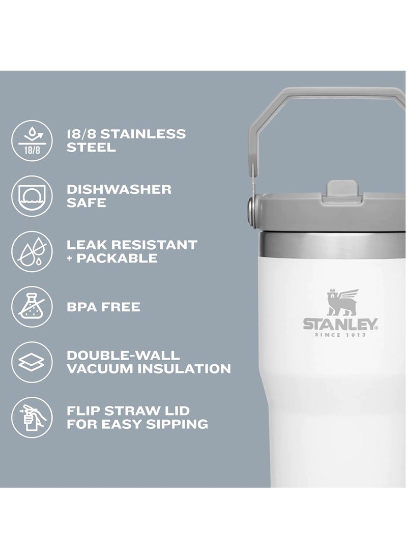 Quencher H2.0 FlowState Stainless Steel Vacuum Insulated Tumbler with Lid and Straw for Water, Iced Tea or Coffee, Smoothie and More, 30 oz