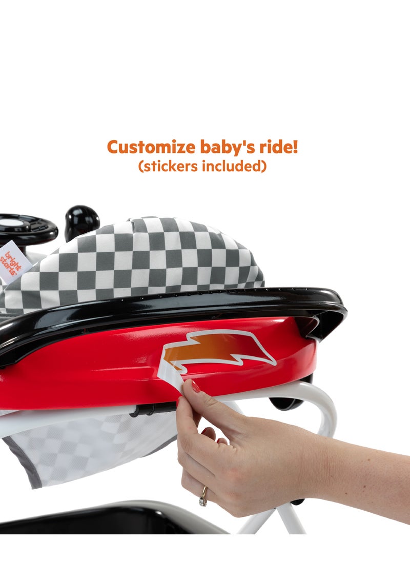 3-In-1 Little Speedster Car Walker, Red Racer, Baby Activity Walker For Boys/Girls, 6 Months +