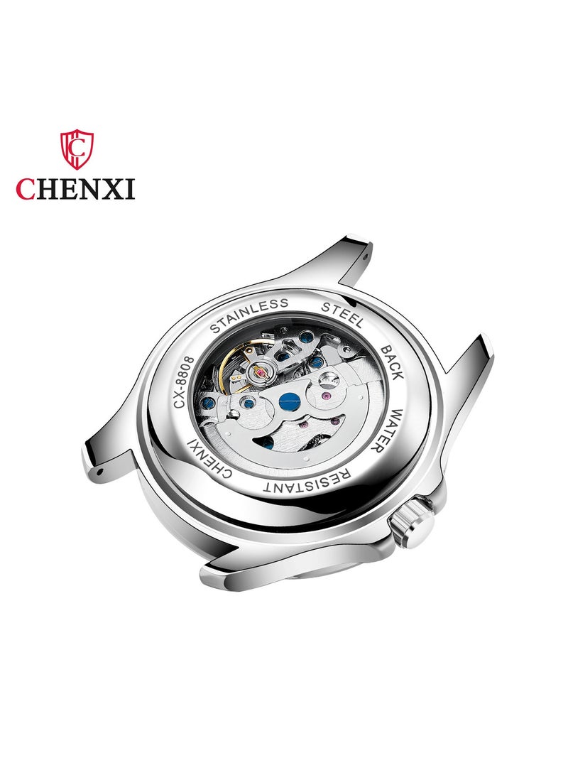 Watches for Men Silicone Luxury Luminous Water Resistant Automatic Mechanical Wristwatch 8805BBKSI