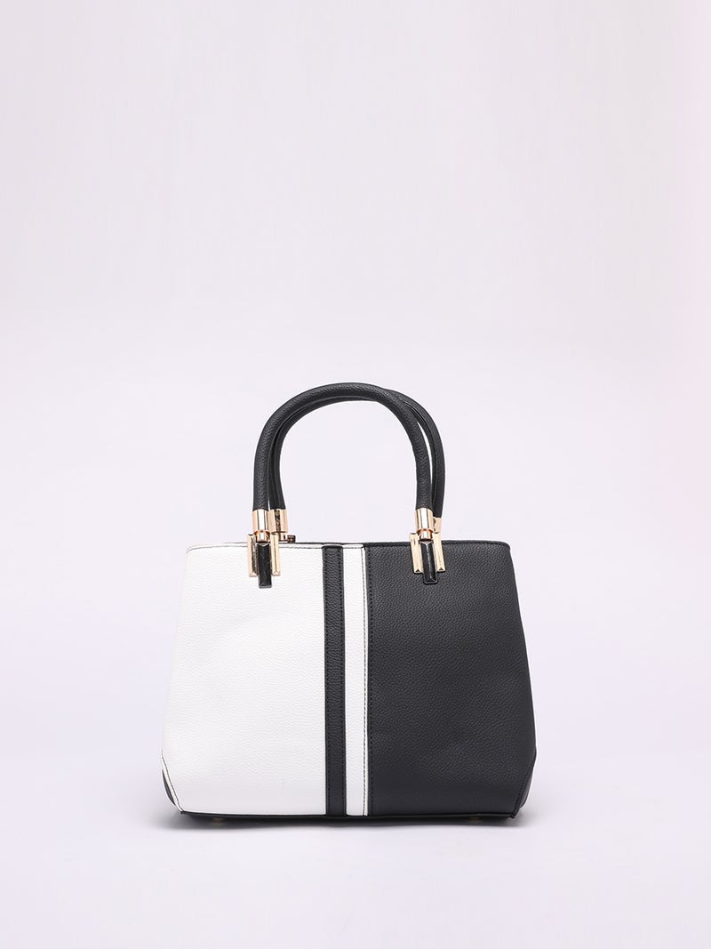 Women's Handbag Simple Voguish Patching Colors Large Capacity Bag Black