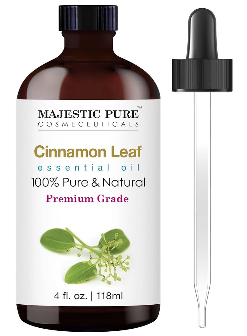 Cinnamon Essential Oil - 118 ml| 100% Pure and Natural | Premium Grade Essential Oils for Aromatherapy, Diffusers, Skin, Massage and Humidifiers |