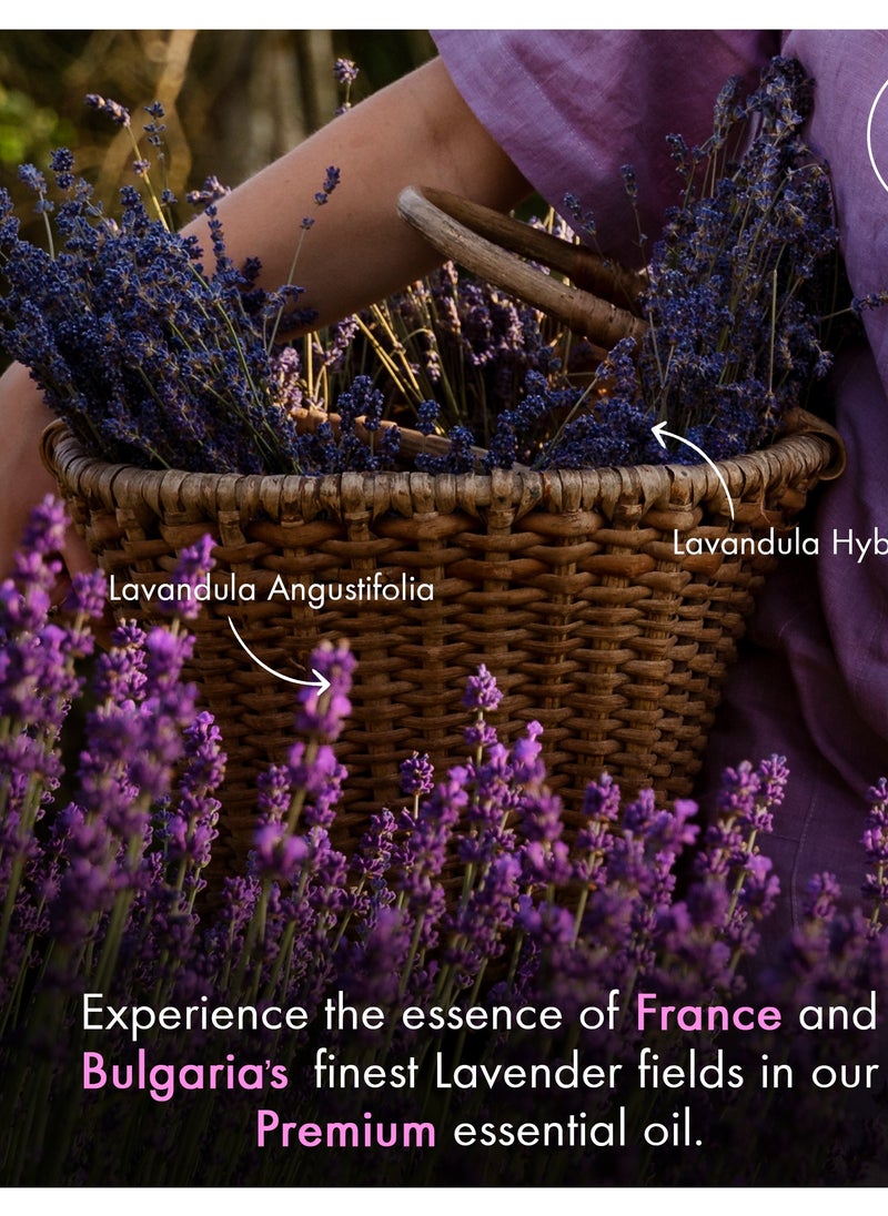 Lavender Essential Oil 118 ml - Huge  with Glass Dropper | 100% Pure and Natural | Premium Grade Essential Oils for Aromatherapy, Diffusers, Skin, Massage and Humidifiers |