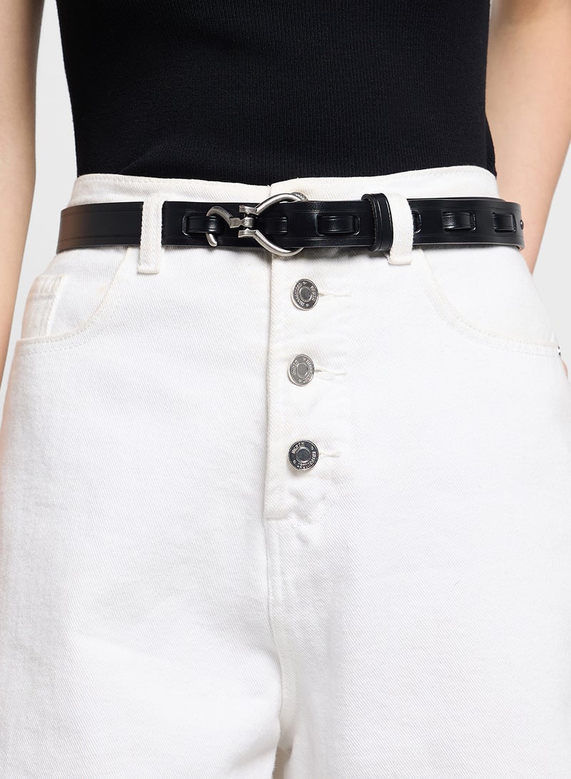 Weave Detail Waist Belt