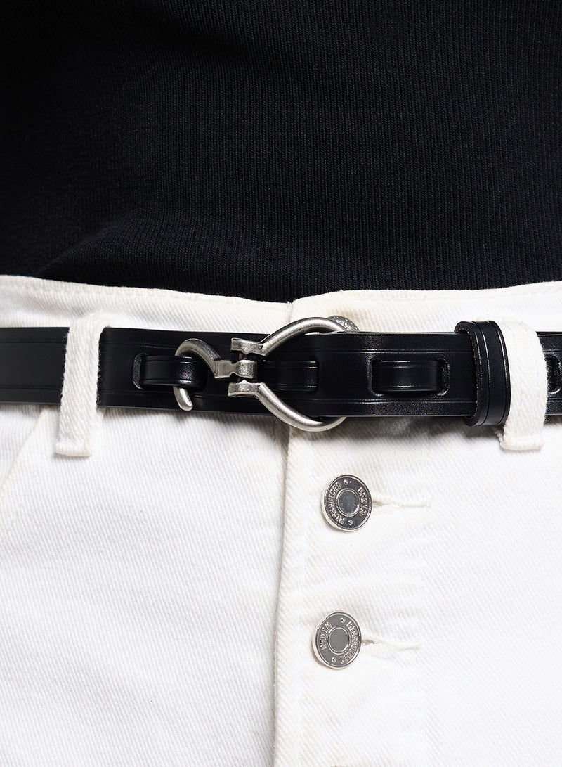 Weave Detail Waist Belt