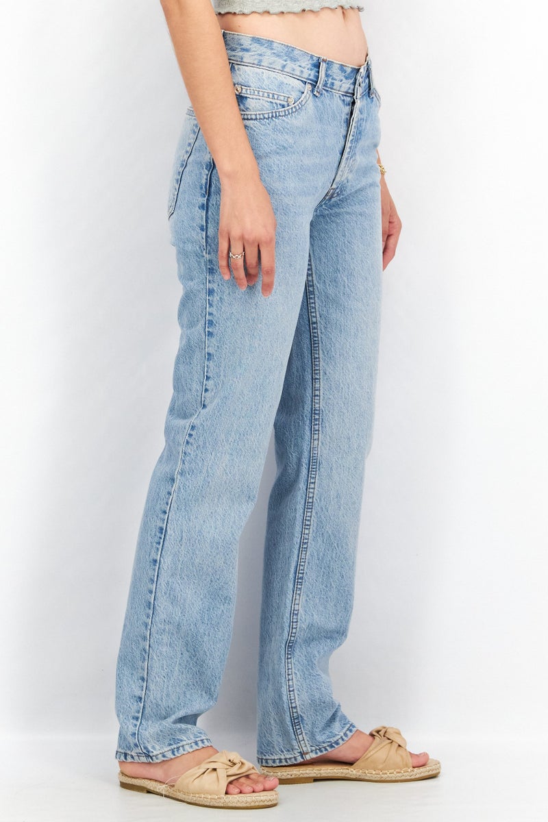 Women Regular Fit Washed Non-Stretchable Jeans, Blue
