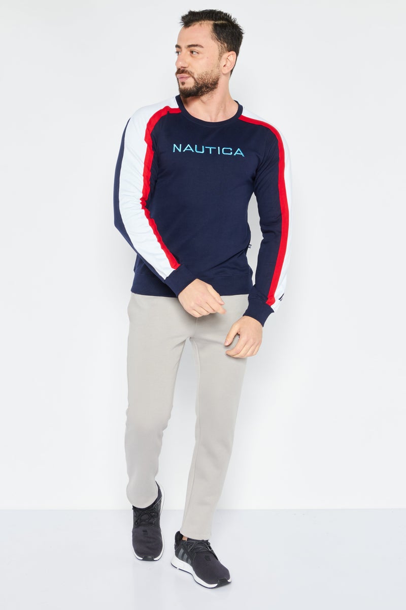 Men Sportswear Fit Outdoor Long Sleeve Sweatshirt, Navy