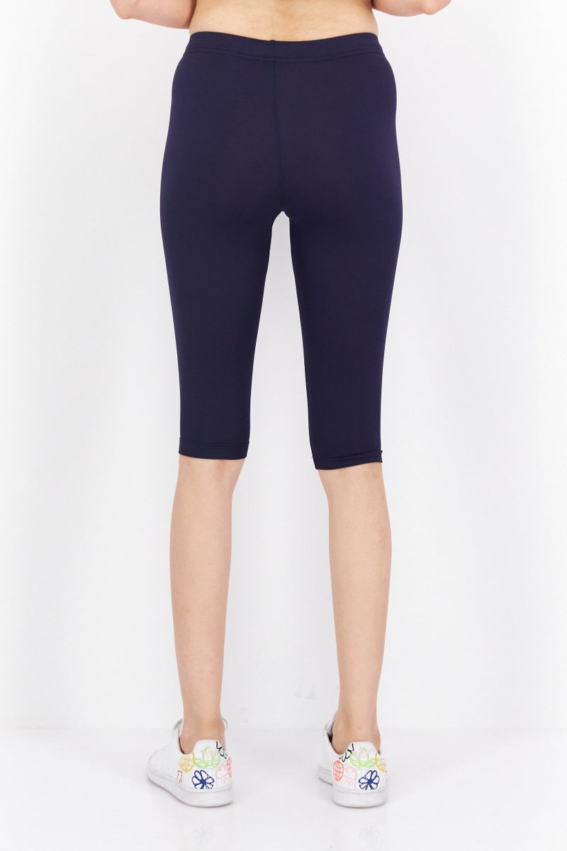 Women Sportswear Fit Training Legging Short, Navy Blue