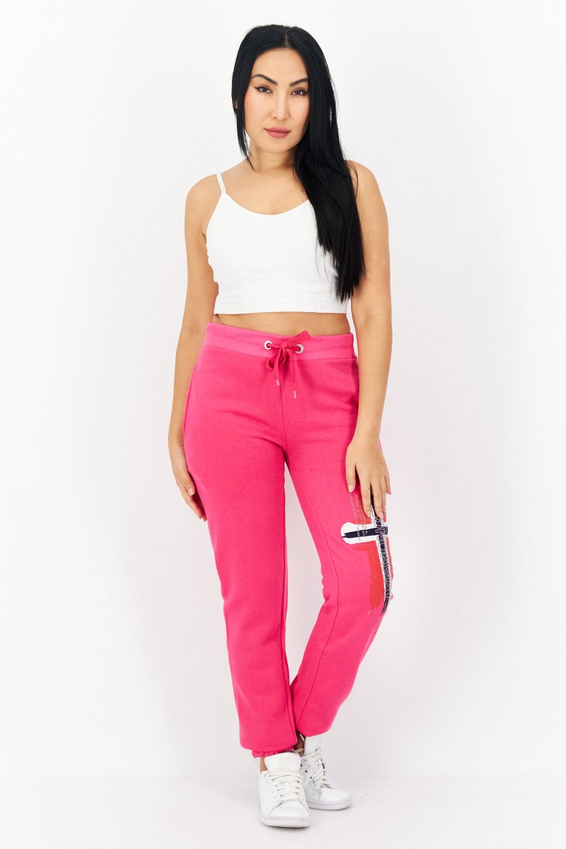 Women Regular Fit Graphic Jogger Pant, Pink Combo