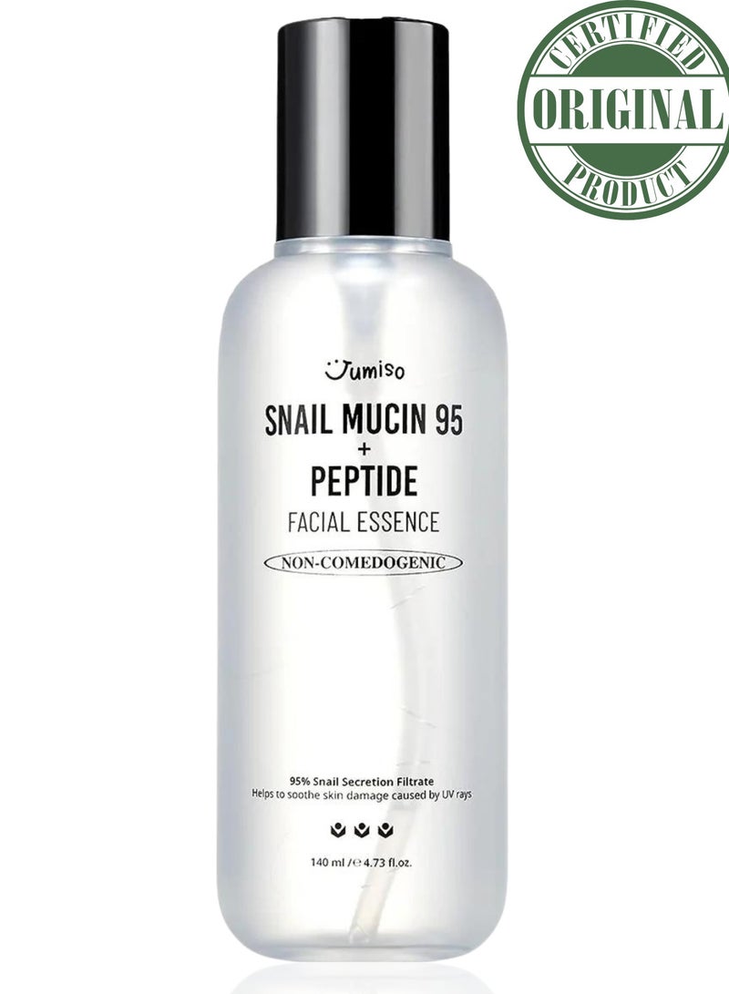 Snail Mucin 95% + Peptide Facial Essence 140ml | Hydrating and Rejuvenating Skincare with Snail Extract and Peptides for Youthful, Glowing Skin