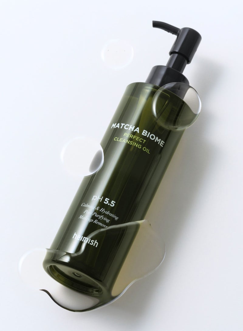 Heimish Matcha Biome Complete Skincare Set: Cleansing Oil, Acne Cleansing Foam, Hydrating Toner, Intensive Repair Cream & Face Scrubber