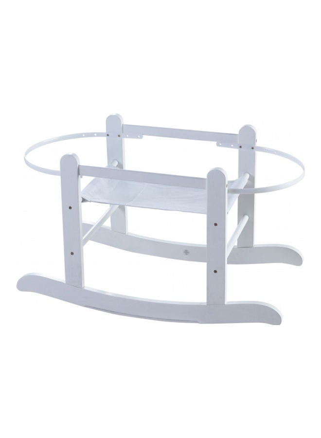 Dimple Palm Moses Basket - White