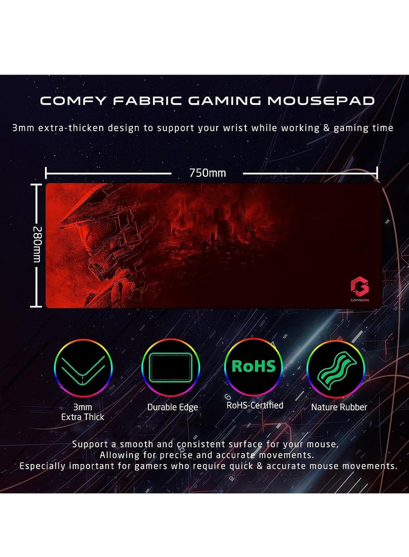 GAMEON VIPER X All In One Gaming Bundle Mechanical Keyboard Headset Mouse and Mousepad RGB Backlit USB Connectivity for PC Gamers Multicolour