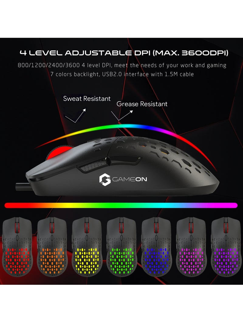 CYPHER XL All In One Gaming Bundle Keyboard Headset Mouse And Mousepad RGB Backlit USB Connectivity For Gamers Black