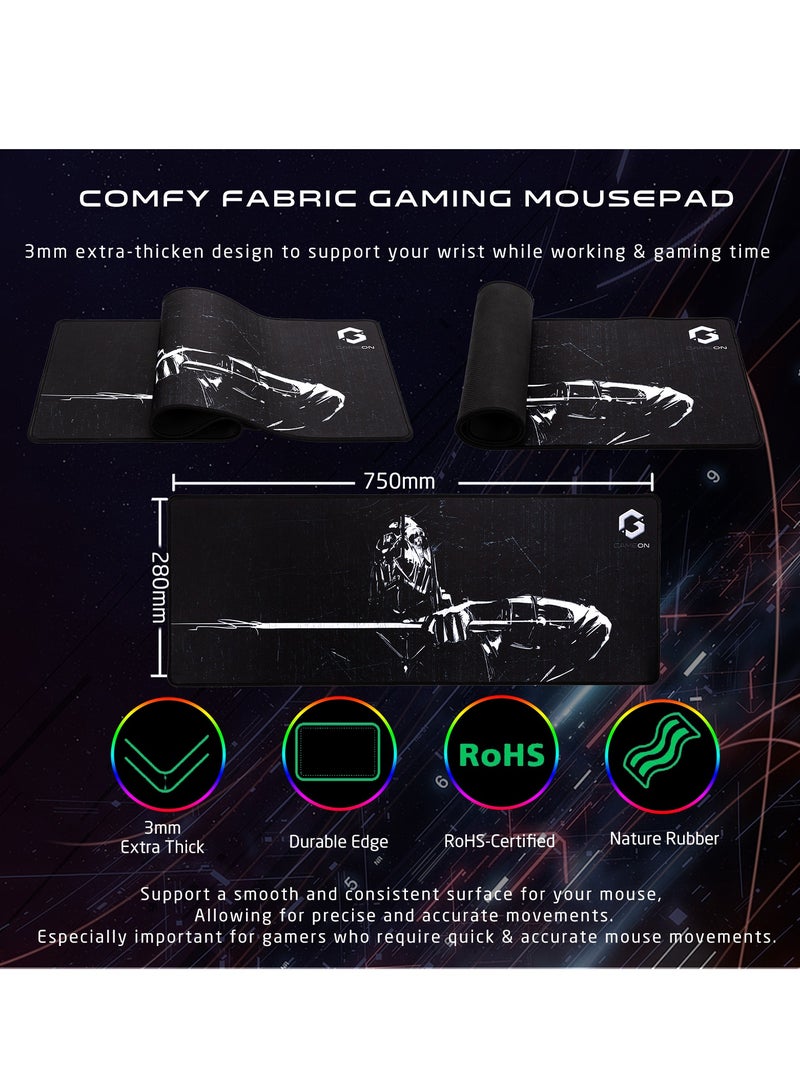 CYPHER XL All In One Gaming Bundle Keyboard Headset Mouse And Mousepad RGB Backlit USB Connectivity For Gamers Black