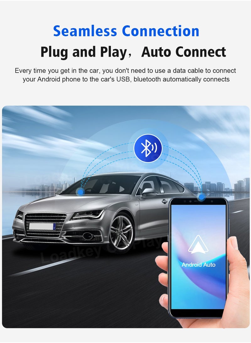 CarlinKit A2A Wireless Android Auto Dongle Wireless adapter Google assistant Map For 98% Car With Wireless Android Auto 5.8Ghz WiFi Quick Automatic connection FOTA Upgrade