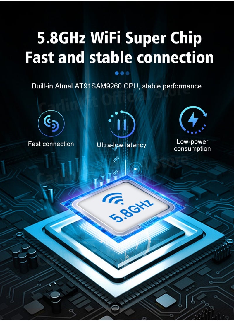 CarlinKit A2A Wireless Android Auto Dongle Wireless adapter Google assistant Map For 98% Car With Wireless Android Auto 5.8Ghz WiFi Quick Automatic connection FOTA Upgrade