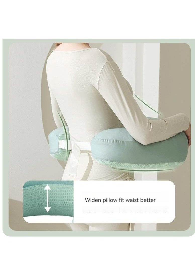 2 In 1 Baby Nursing Pillow And Body Positioner Body Hugging Design with Adjustable Waist Strap Multifunctional Toddler Look Up and Lying Pillow Set Enlarged and Widened for Breastfeeding and Bottle Feeding