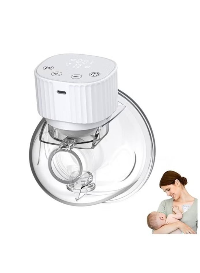 Breast Pump, Wearable Breast Pump, Portable Hands-Free Electric Breast Pump 3 Modes 9 Levels Low Noise Large LCD with Timer Memory Backlight Function Rechargeable