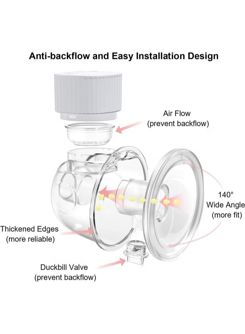 Breast Pump, Wearable Breast Pump, Portable Hands-Free Electric Breast Pump 3 Modes 9 Levels Low Noise Large LCD with Timer Memory Backlight Function Rechargeable