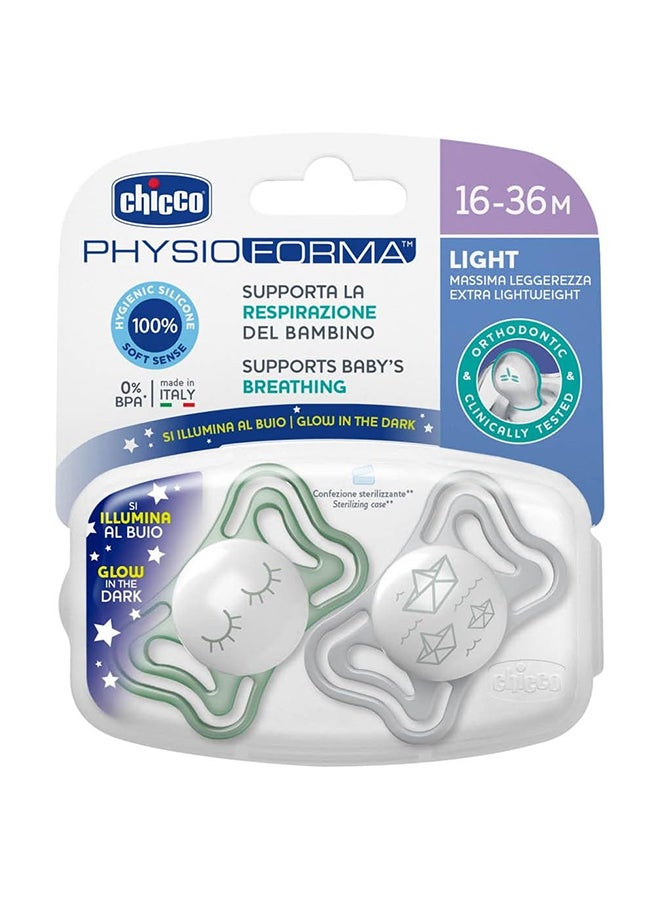 Pack Of 2 Physioforma Light Silicone Soother, 16 - 36 Months