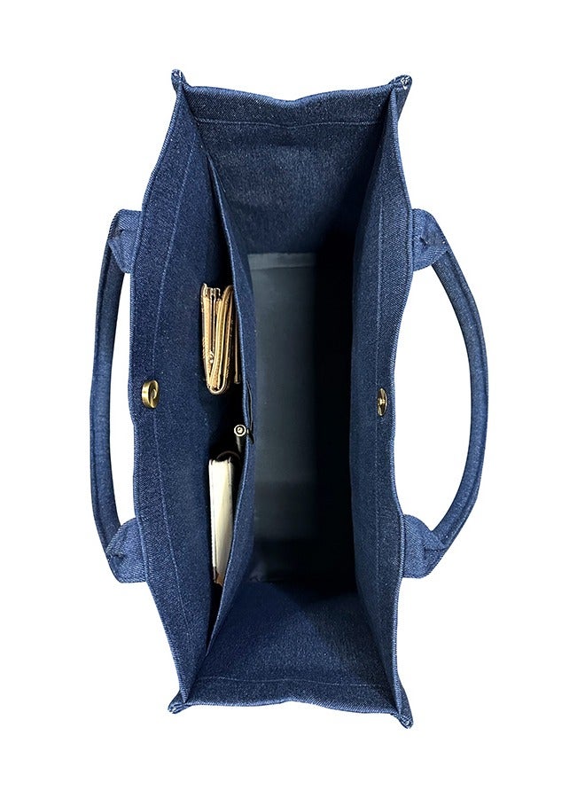 Azure Box Tote Bag Denim