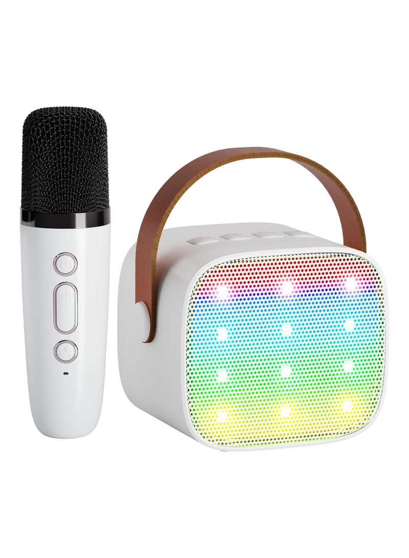 Karaoke Machine for Kids, Portable Bluetooth Speaker with Wireless Microphone for Kids, Toys Birthday Gifts for Boys 4,5,6,7,8,9,10+ Year Old - Multicolor