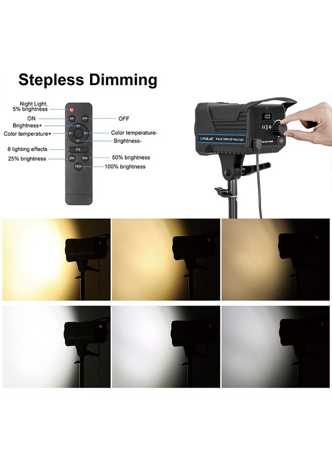 PULUZ 150W LED Continuous Photography Light - Dual Color Temperature with Remote Control
