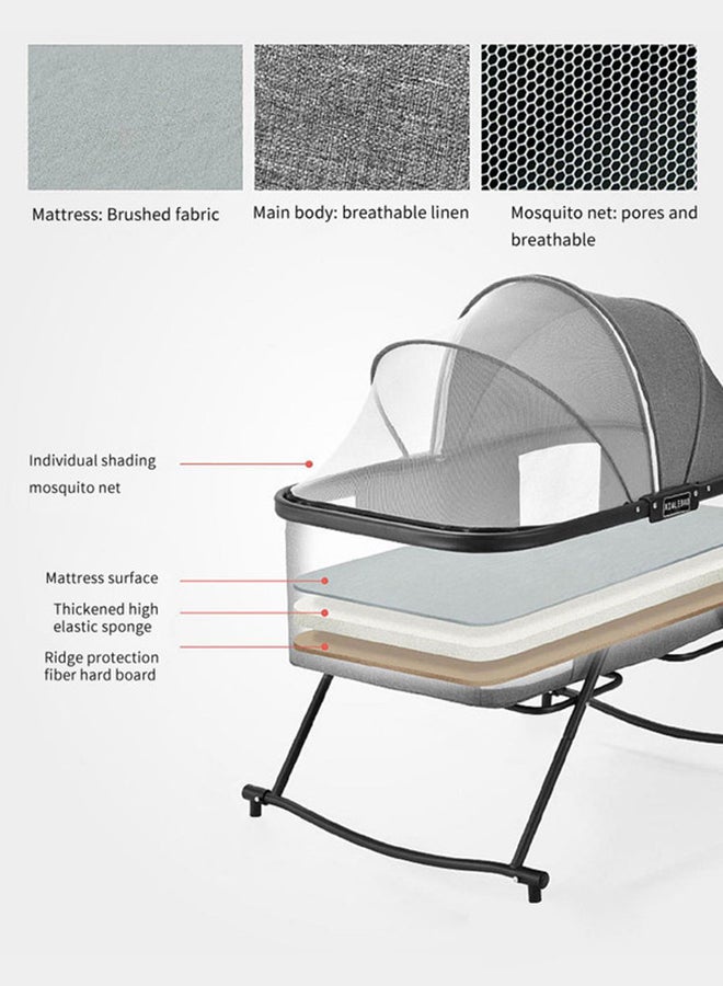 Portable Multi Function Crib Grey