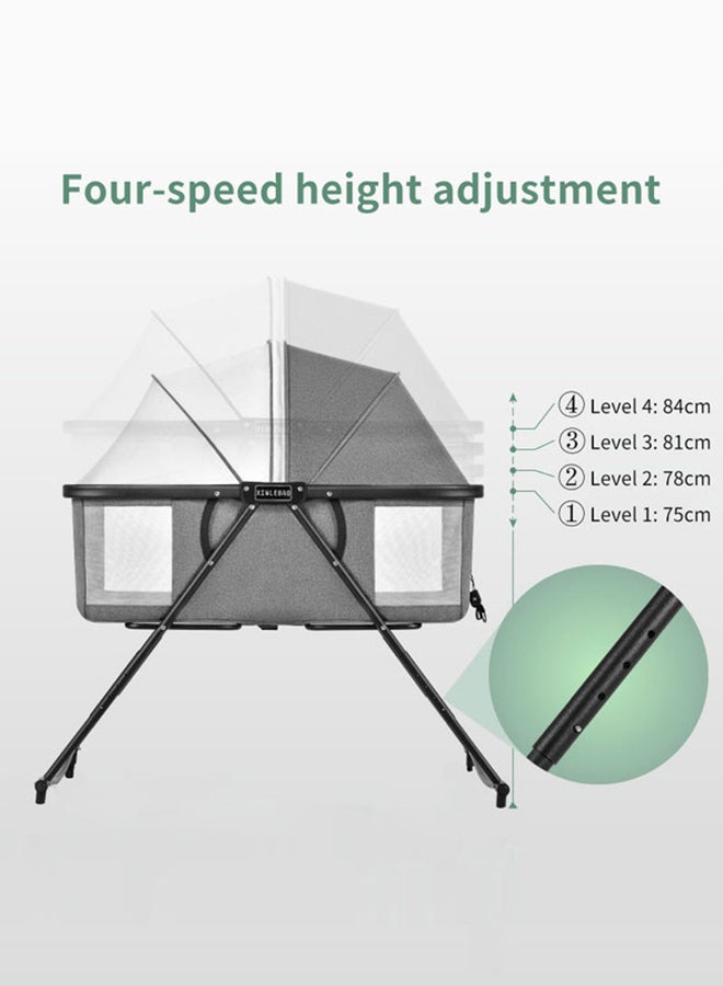 Portable Multi Function Crib Grey