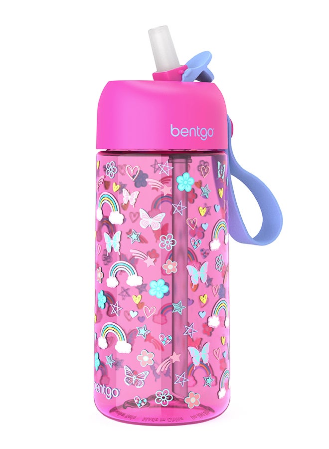 Kinds Water Bottle 450 Ml - Rainbow And Butterflies