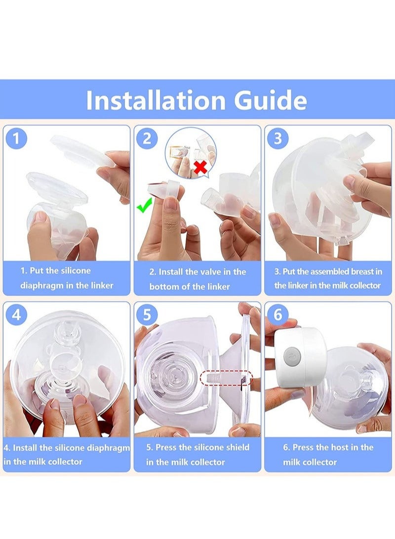 Portable Wireless Double Electric Wearable Breast Pump Hands Free S12 With 2 Mode And 9 Levels