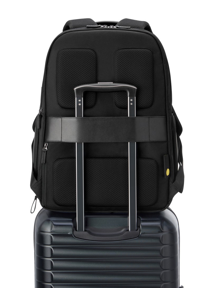 Delsey Wagram 2 Compartment Backpack Laptop 17.3Inch Black