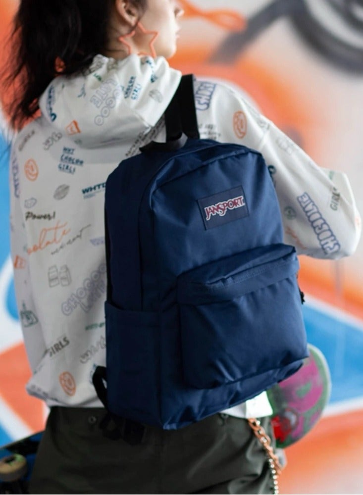 JanSport SuperBreak Classic Casual Backpack Back to School Bag 26L - Navy