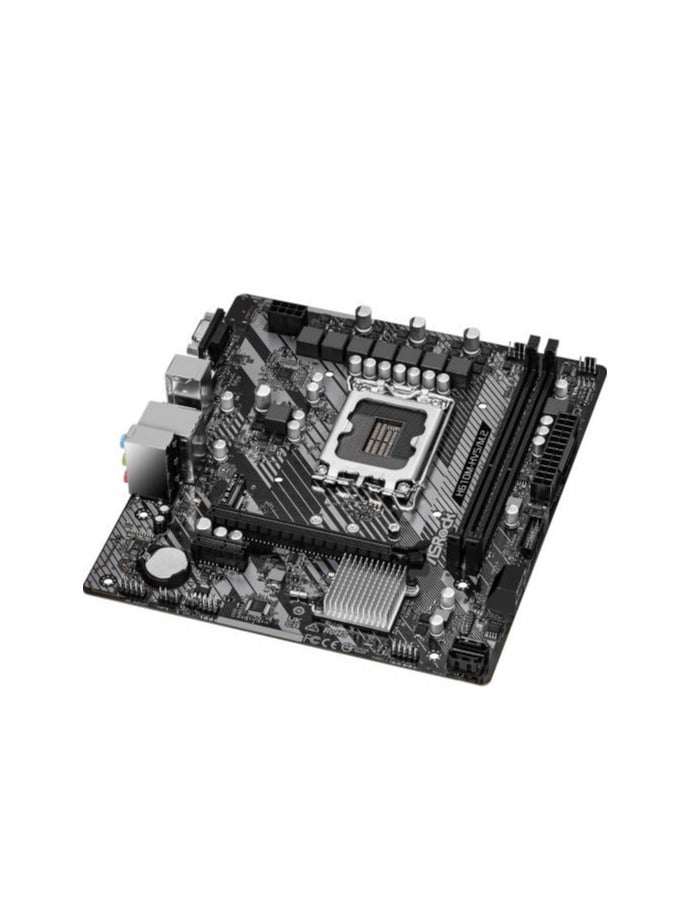 ASROCK B760M Pro RS D4 WIFI, Supports 14th, 13th & 12th Gen Intel® Core™ Processors (LGA1700), 7+1+1 Power Phase, Dr.MOS for VCore+GT, 4 x DDR4 DIMMs, Supports Dual Channel, up to 5333+ (OC), 2 PCIe 4.0 x16, 1 PCIe 4.0 x1, Graphics Output Options: HDMI, DisplayPort Realtek ALC897 7.1 CH, HD Audio Codec, Nahimic Audio 4 SATA3, 2 Hyper M.2 (PCIe Gen4x4), 2 USB 3.2 Gen1 Type-C (1 Rear, 1 Front), 5 USB 3.2 Gen1 Type-A (3 Rear, 2 Front), 6 USB 2.0 (2 Rear, 4 Front) Dragon 2.5G LAN, 802.11ax (WiFi 6E) + Bluetooth 5.3 Supports ASRock Auto Driver Installer