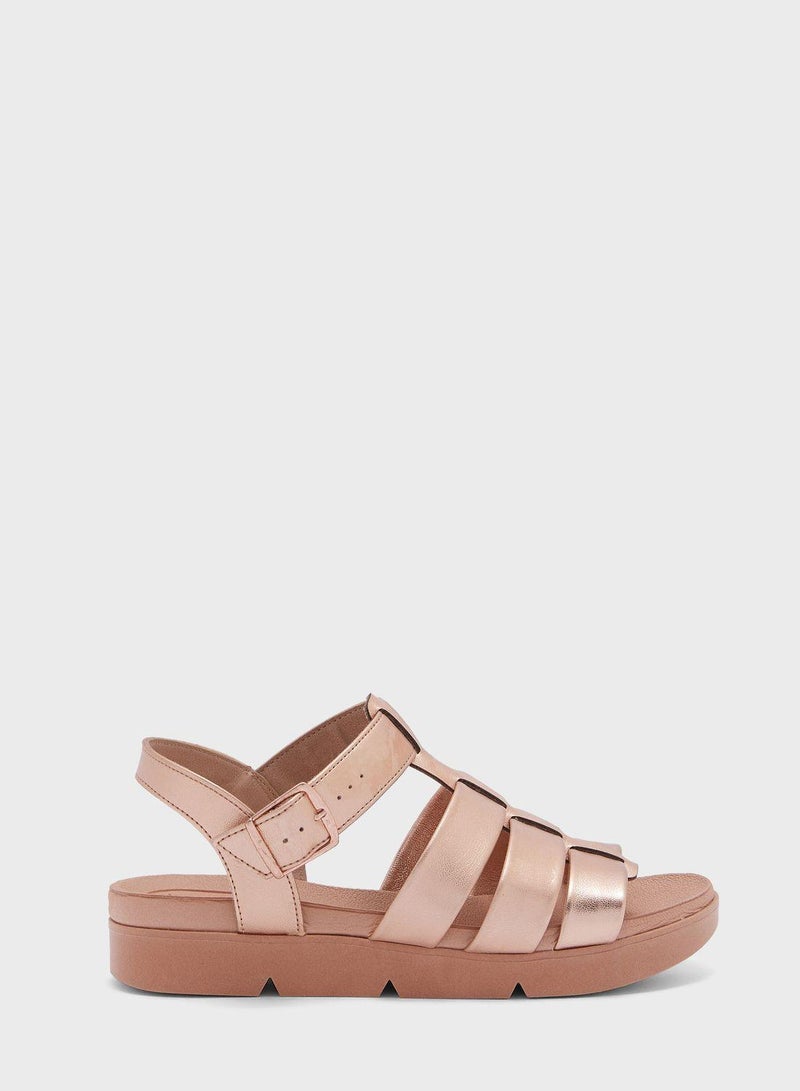 Freya Ankle Strap Flat Sandals