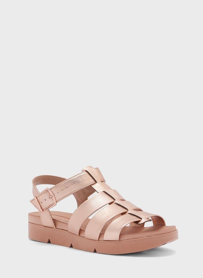 Freya Ankle Strap Flat Sandals