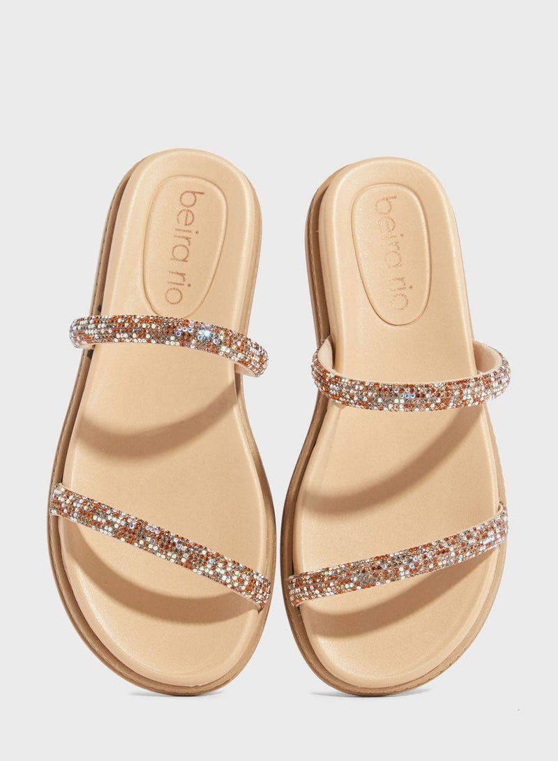 Amaya Multi Strap Flat Sandals